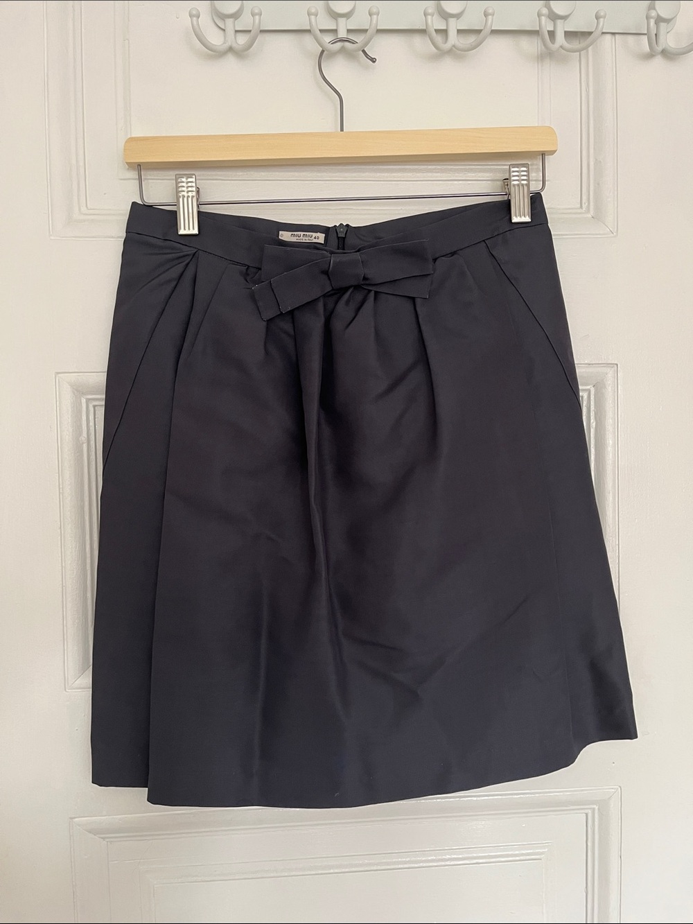Miu Miu bow front mini skirt